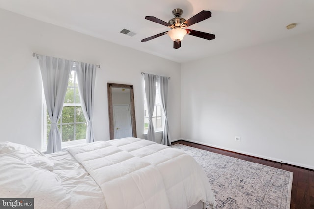 13626 Sylvan Bluff Dr, Leesburg, VA 20176 - bedroom featuring wood finished floors and a ceiling fan