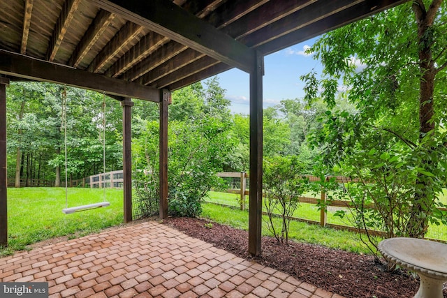 13626 Sylvan Bluff Dr, Leesburg, VA 20176 - view of patio with view of wooded area