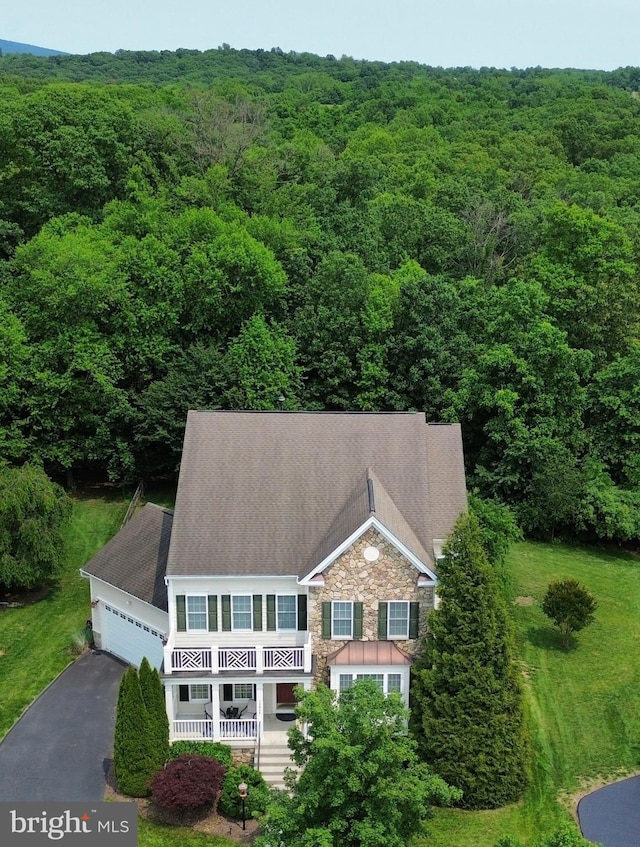 13626 Sylvan Bluff Dr, Leesburg, VA 20176 - view of subject property with a forest