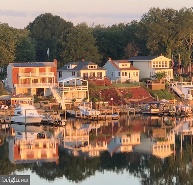 7674 Pine Knob Rd, Pasadena, MD 21122 - water view featuring a boat dock