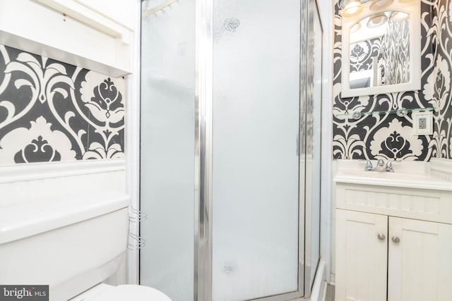 84 Transverse Unit 84, Middle River, MD 21220 - full bathroom with a stall shower, toilet, and vanity