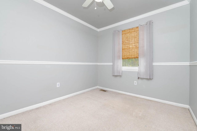 84 Transverse Unit 84, Middle River, MD 21220 - carpeted empty room with crown molding, a ceiling fan, and baseboards