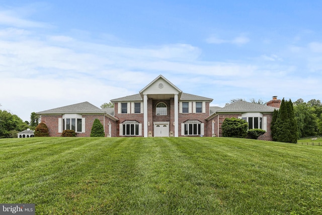 3547 Green Spring Rd, Havre De Grace, MD 21078 - greek revival house featuring a front lawn and a chimney