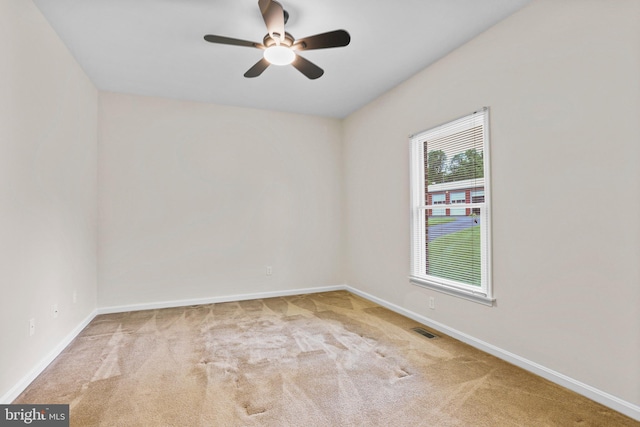 3547 Green Spring Rd, Havre De Grace, MD 21078 - spare room with carpet, ceiling fan, and baseboards