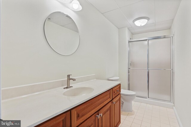 3547 Green Spring Rd, Havre De Grace, MD 21078 - full bathroom featuring tile patterned flooring, a shower stall, vanity, and toilet