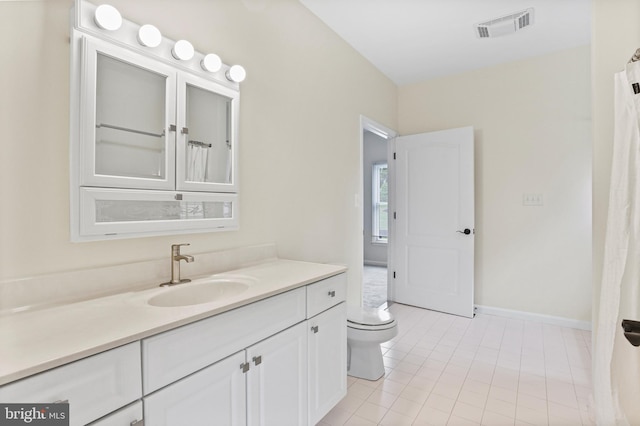 3547 Green Spring Rd, Havre De Grace, MD 21078 - full bathroom featuring toilet, vanity, tile patterned floors, and baseboards