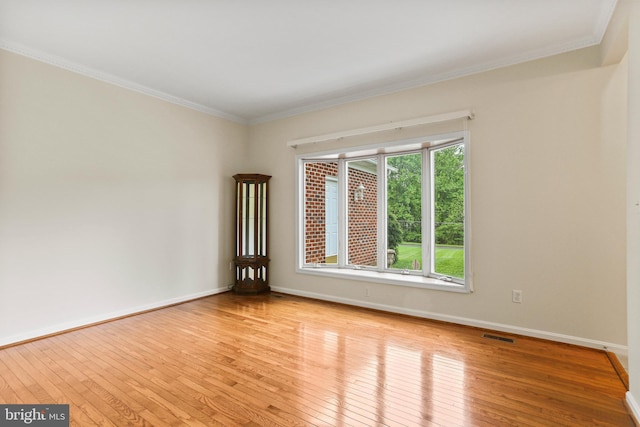 3547 Green Spring Rd, Havre De Grace, MD 21078 - spare room featuring hardwood / wood-style floors, ornamental molding, and baseboards