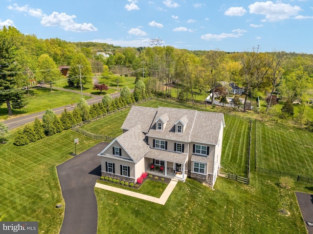 view from above of property