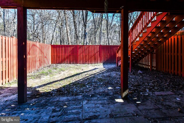 2156 Commissary Cir, Odenton, MD 21113 - fenced backyard with stairs