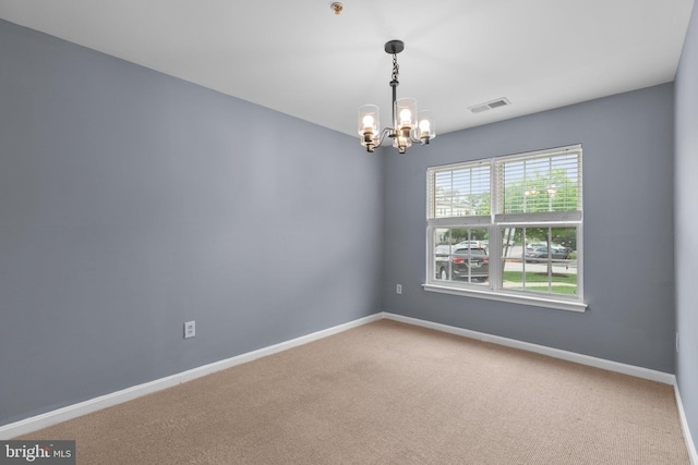 9150 Gracious End Ct Unit 104, Columbia, MD 21046 - carpeted empty room with a chandelier and baseboards