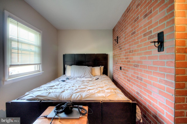 24 Edgewater Ln, Willingboro, NJ 08046 - bedroom with brick wall