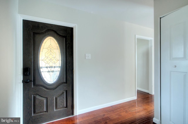24 Edgewater Ln, Willingboro, NJ 08046 - entryway with dark wood-style floors and baseboards
