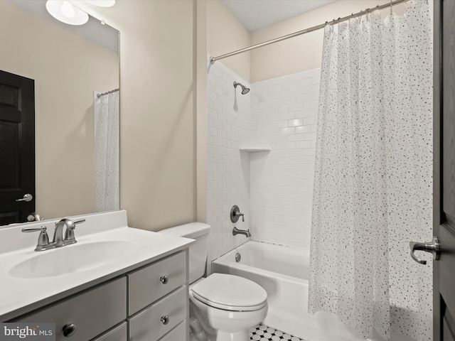 12810 Macbeth Farm Ln, Clarksville, MD 21029 - bathroom with shower / bath combination with curtain, vanity, and toilet