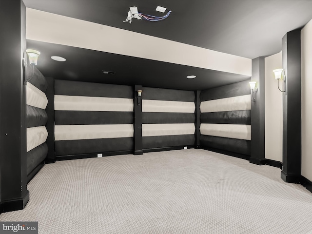 12810 Macbeth Farm Ln, Clarksville, MD 21029 - home theater room with carpet floors, baseboards, and elevator