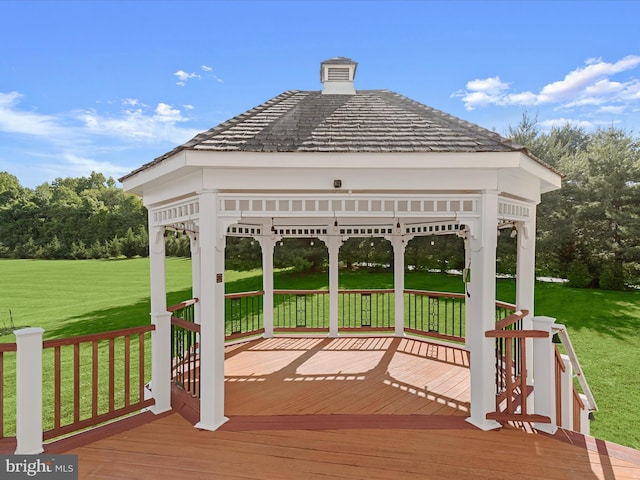 12810 Macbeth Farm Ln, Clarksville, MD 21029 - deck featuring a gazebo and a lawn