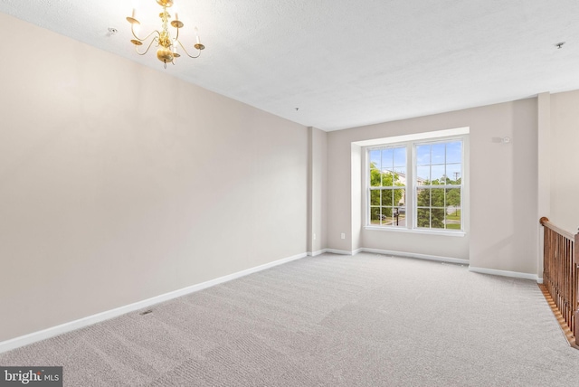 9711 Luguna Rd, Baltimore, MD 21220 - unfurnished room featuring light carpet, a chandelier, and baseboards