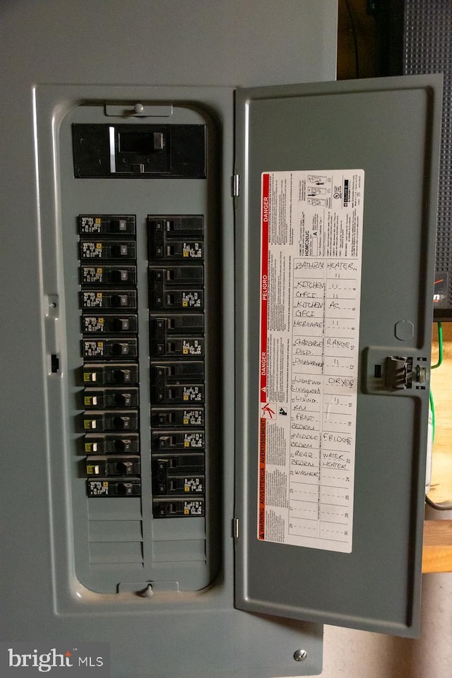 utility room with electric panel