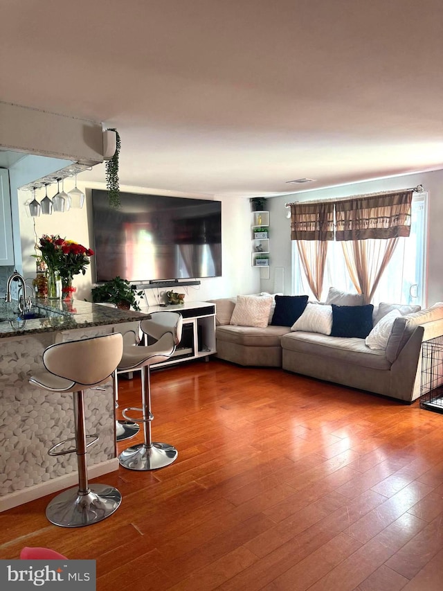 living room featuring wood finished floors