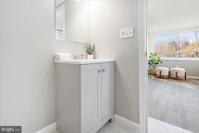 901 Chesterfield Rd, Annapolis, MD 21401 - bathroom featuring baseboards and vanity