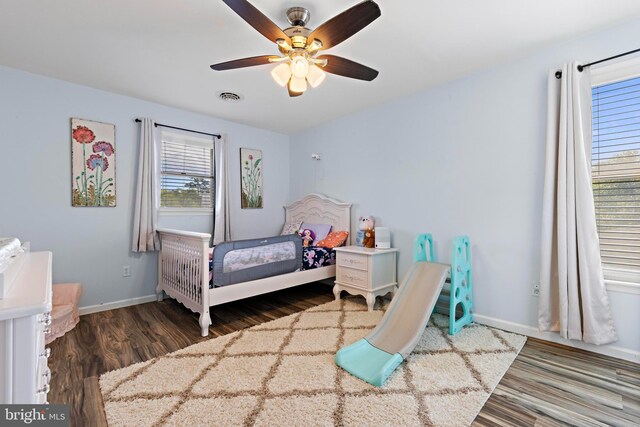 115 Holly Ct, Tuckerton, NJ 08087 - bedroom featuring wood finished floors, baseboards, and a ceiling fan