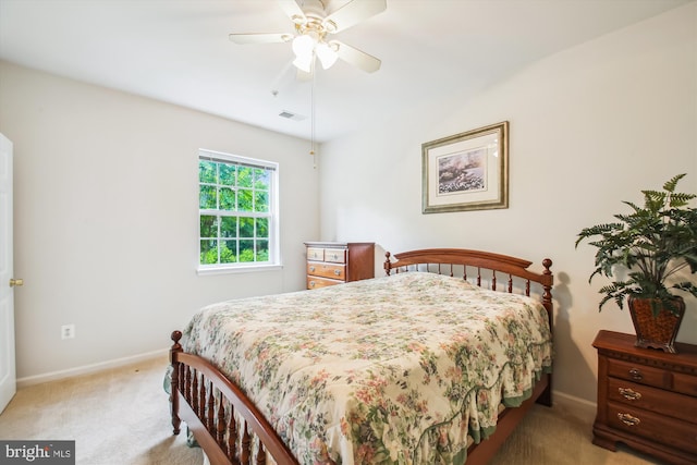2604 Chapel Lake Dr Unit 107, Gambrills, MD 21054 - bedroom with light carpet, baseboards, and a ceiling fan