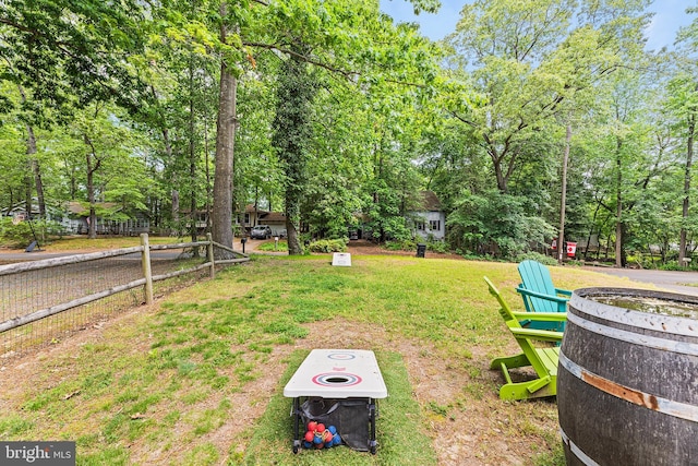 view of yard with view of scattered trees
