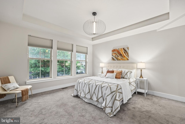 1334 S Quinn St, Arlington, VA 22204 - bedroom featuring a raised ceiling, baseboards, and carpet flooring