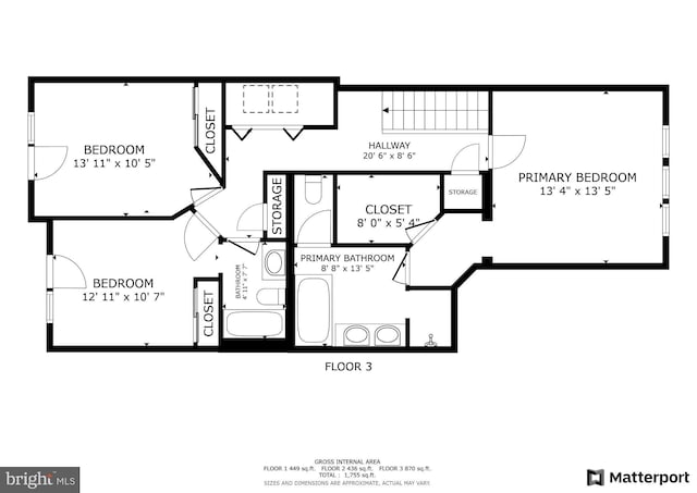 1334 S Quinn St, Arlington, VA 22204 - home floor plan