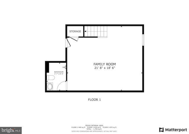 1334 S Quinn St, Arlington, VA 22204 - room layout