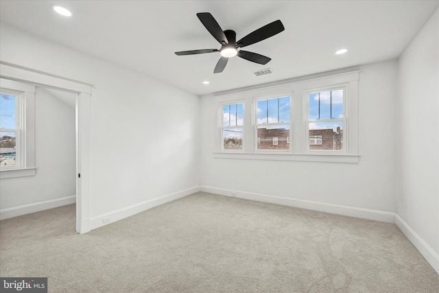 1127 Chesaco Ave, Rosedale, MD 21237 - unfurnished room featuring carpet, baseboards, recessed lighting, and ceiling fan