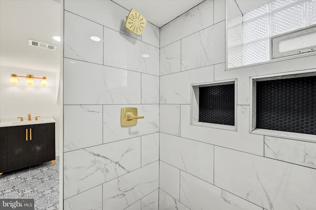 1127 Chesaco Ave, Rosedale, MD 21237 - full bathroom featuring a sink and tiled shower