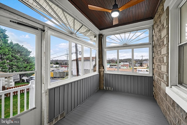 1127 Chesaco Ave, Rosedale, MD 21237 - unfurnished sunroom with a ceiling fan and healthy amount of natural light
