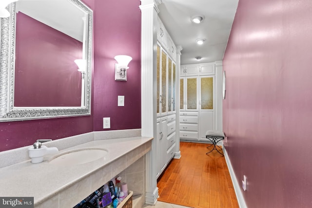 115 Diller Rd, New Cumberland, PA 17070 - bathroom featuring wood finished floors and a sink