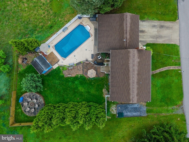 115 Diller Rd, New Cumberland, PA 17070 - view from above of property featuring a pool
