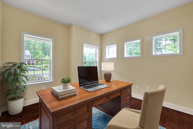 226 Crimson Ln, Elizabethtown, PA 17022 - office space with baseboards and dark wood-style floors