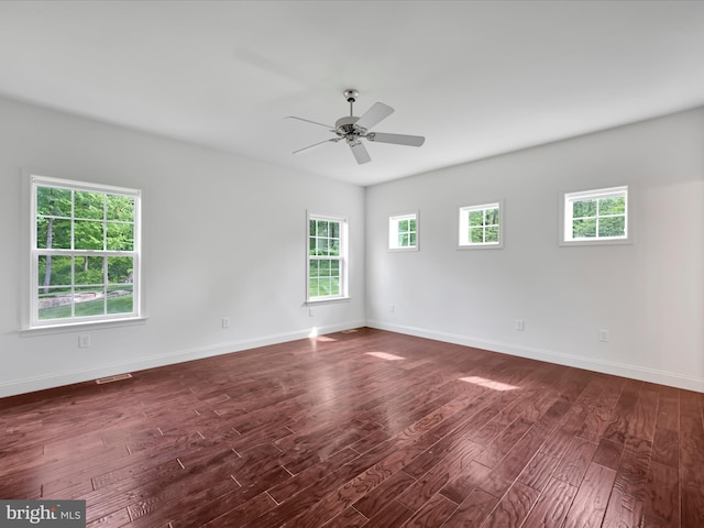 226 Crimson Ln, Elizabethtown, PA 17022 - empty room featuring dark wood finished floors, ceiling fan, and baseboards
