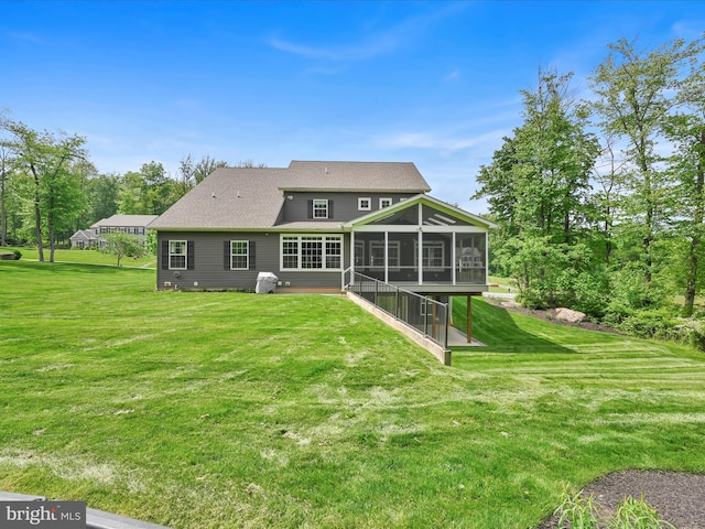 226 Crimson Ln, Elizabethtown, PA 17022 - rear view of property with a sunroom and a yard