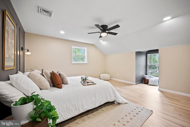 702 Lupin St, Browns Mills, NJ 08015 - bedroom featuring wood finished floors, baseboards, multiple windows, recessed lighting, and ceiling fan