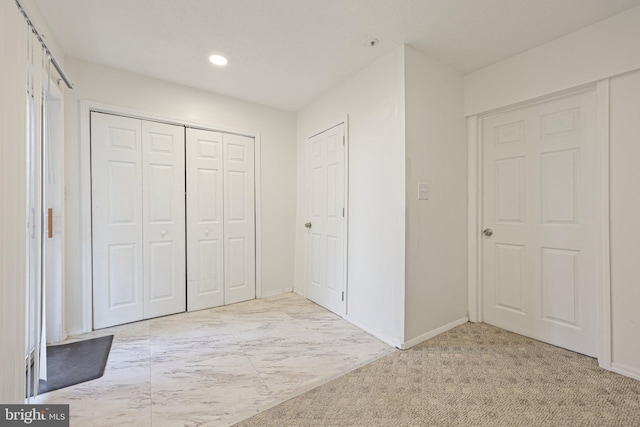 5737 Regency Ln, District Heights, MD 20747 - unfurnished bedroom with recessed lighting, baseboards, and a closet