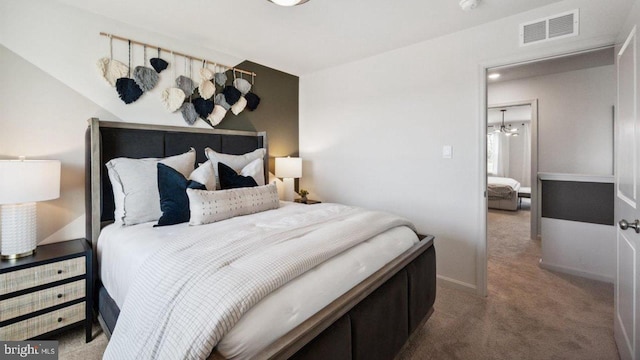 view of carpeted bedroom