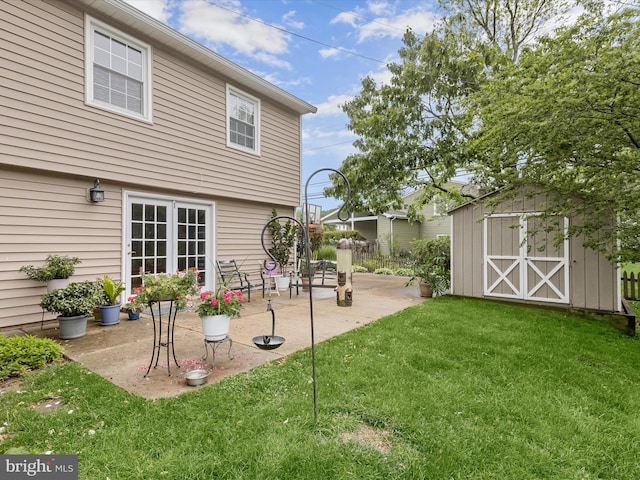 101 Gothard Rd, Lutherville Timonium, MD 21093 - rear view of house with a storage shed, a patio area, a yard, and an outdoor structure
