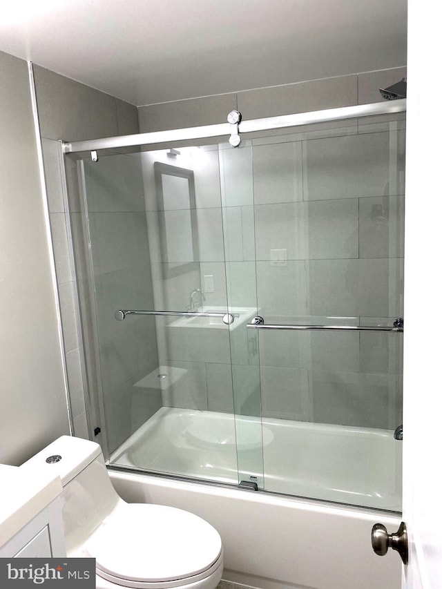 3419 University Blvd W Unit 102, Kensington, MD 20895 - full bath with toilet, vanity, and bath / shower combo with glass door