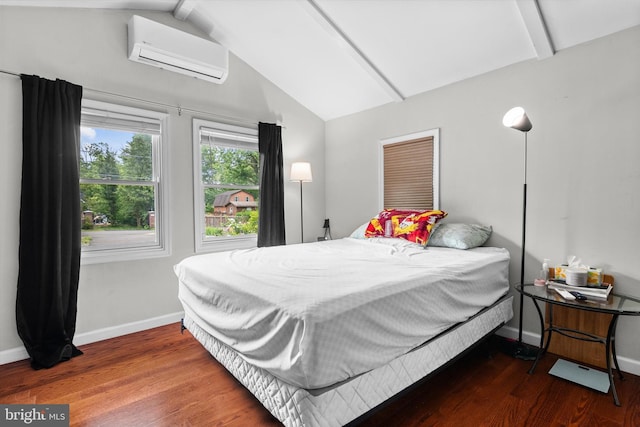 10412 Midway Ln, Lorton, VA 22079 - bedroom featuring an AC wall unit, wood finished floors, and baseboards