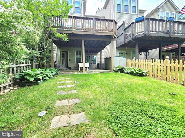 29 Ferns Ct, Lutherville Timonium, MD 21093 - rear view of house with a wooden deck and a patio
