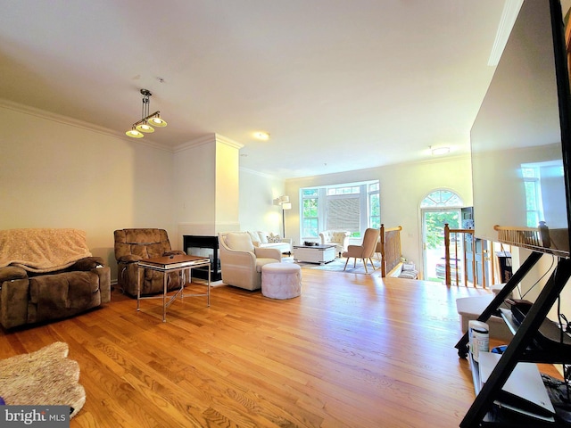 29 Ferns Ct, Lutherville Timonium, MD 21093 - living area with ornamental molding and wood finished floors