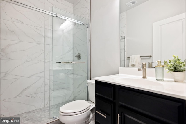501 Triggerfish Dr, Oxon Hill, MD 20745 - bathroom with a marble finish shower, toilet, and vanity