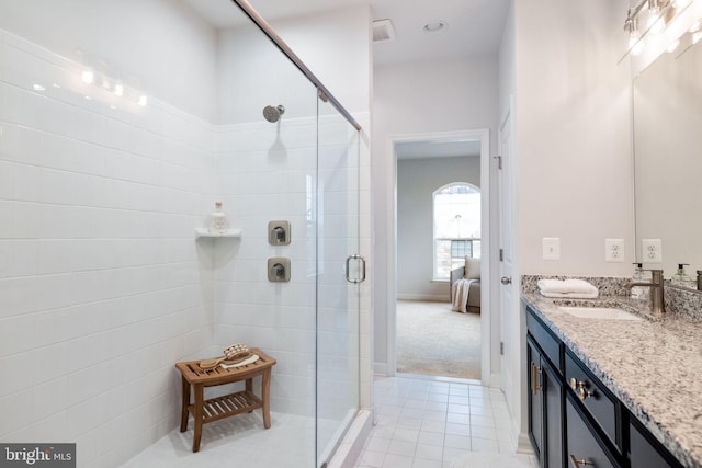 501 Triggerfish Dr, Oxon Hill, MD 20745 - ensuite bathroom with a shower stall, vanity, and tile patterned flooring