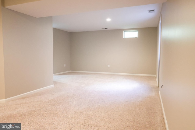 720 Beehive Way, Winchester, VA 22601 - below grade area featuring light colored carpet, baseboards, and recessed lighting