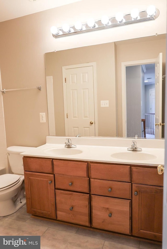 720 Beehive Way, Winchester, VA 22601 - full bath with tile patterned floors, toilet, and double vanity