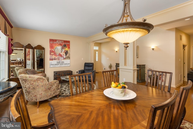 29 Monte Carlo Dr, Hamilton, NJ 08691 - dining room featuring ornate columns and wood finished floors